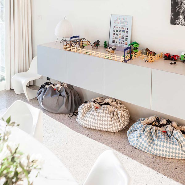 Worek na zabawki i klocki Niebieskie Romby