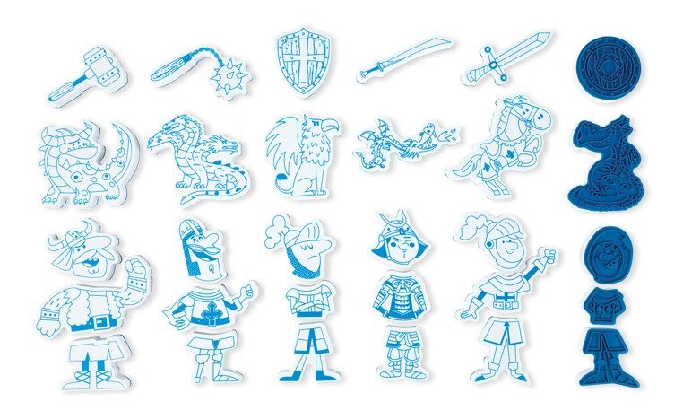 Janod, Zestaw kreatywny Stempelki Rycerze