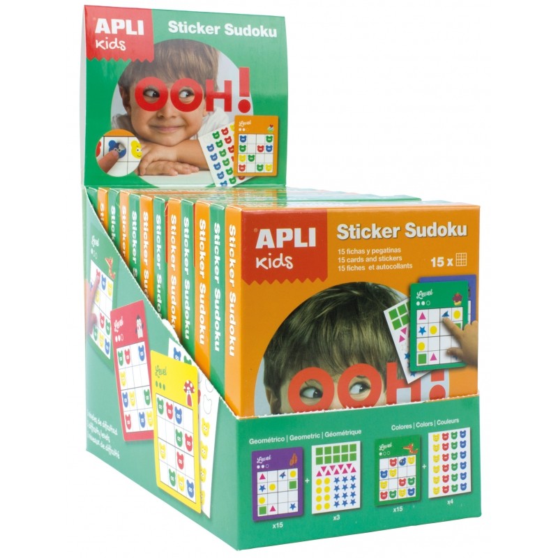 Apli Kids, Gra podróżna z naklejkami - Sudoku kształty