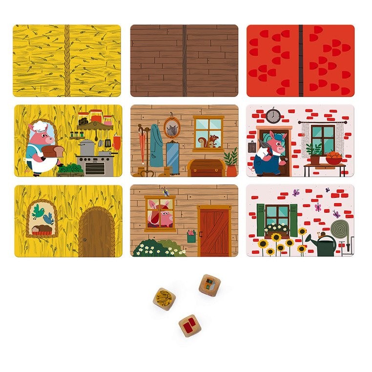 Janod, Gra zręcznościowa Trzy świnki Janod, Gra zręcznościowa Trzy świnki