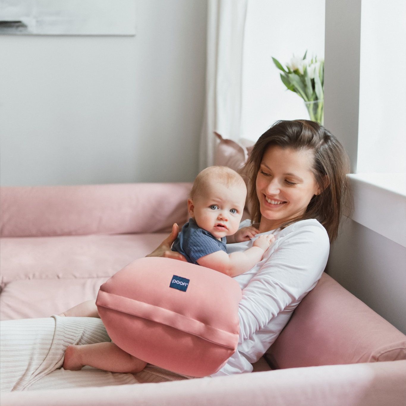 Poofi, Poduszka do karmienia na rękę - morela