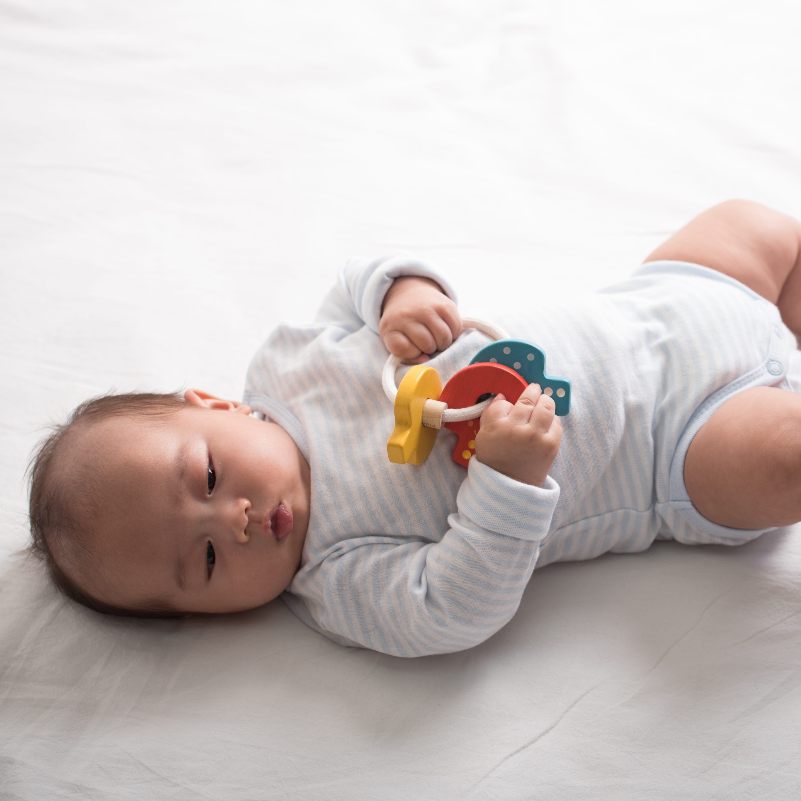 Drewniana grzechotka klucze, Plan Toys Drewniana grzechotka klucze, Plan Toys