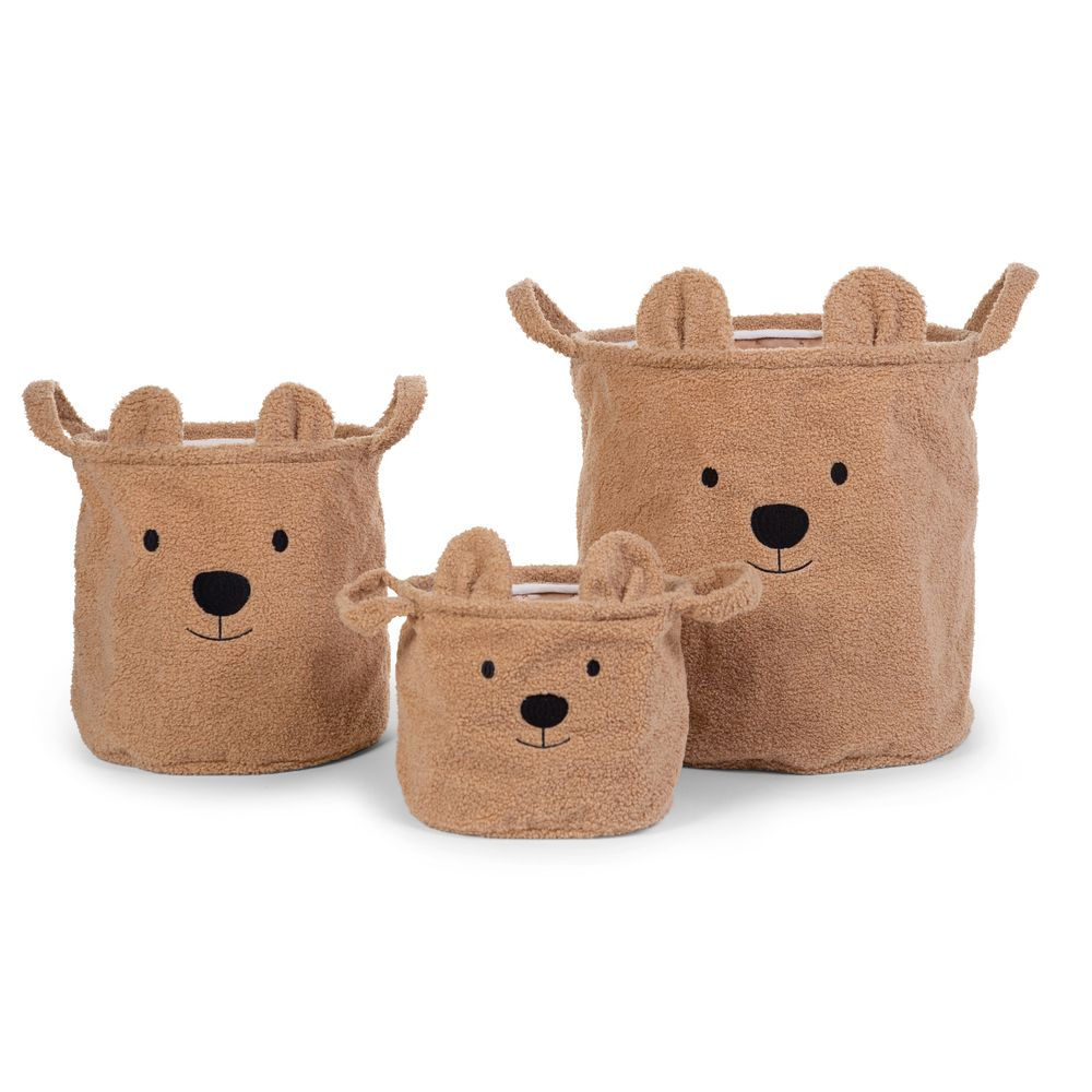 Childhome, Pluszowy pojemnik na zabawki 30 x 30 x 30 cm Teddy Bear Childhome, Pluszowy pojemnik na zabawki 30 x 30 x 30 cm Teddy Bear