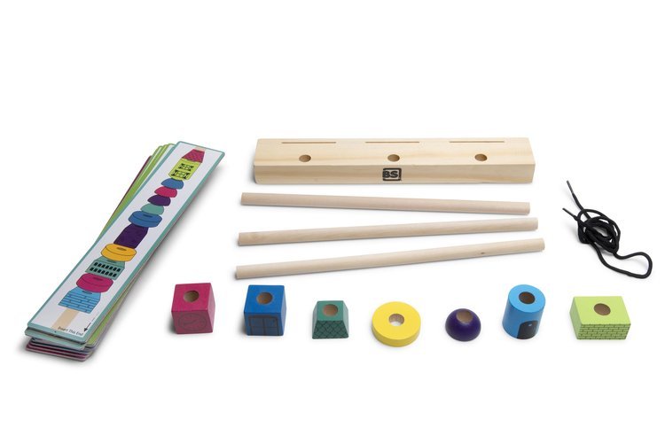 BS Toys, drewniana układanka Wieża klocki