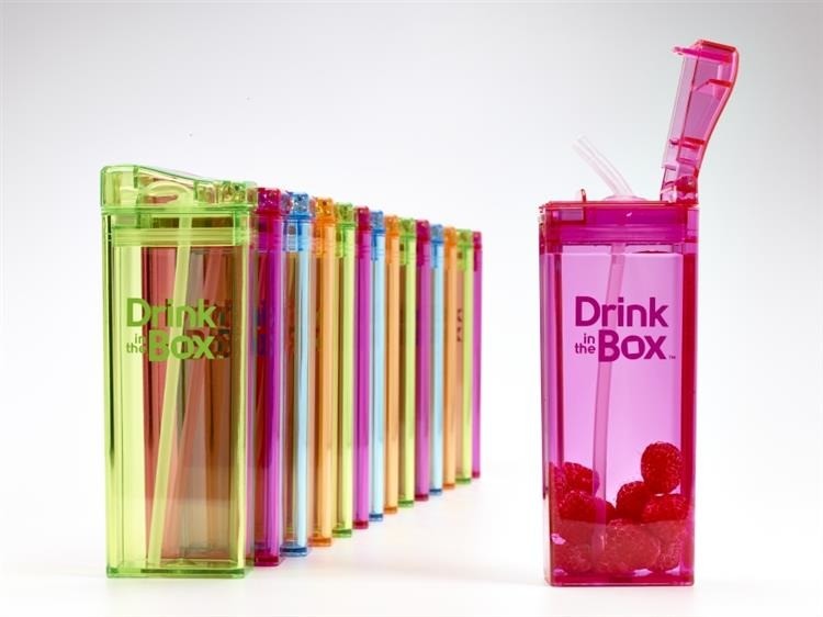 Drink In The Box, Bidon ze słomką pink 350ml