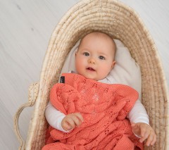 Lullalove, Kocyk ażurowy boho - koral