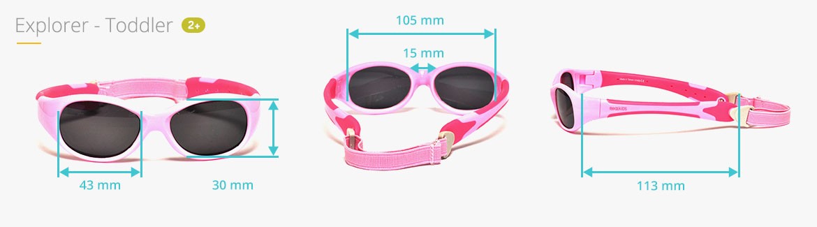 OKULARY Z POLARYZACJĄ Explorer Black and Red 2-4 lata