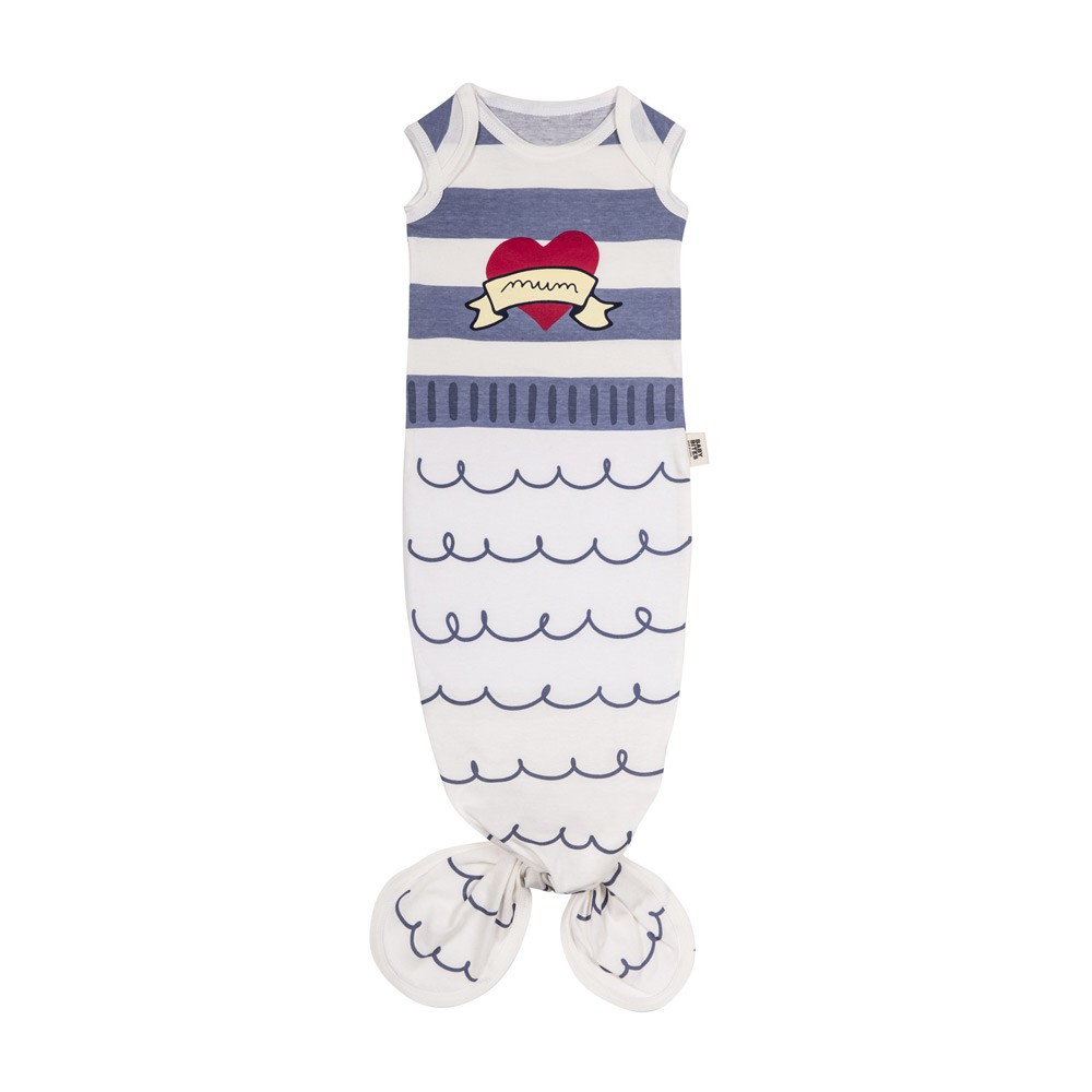 Baby Bites, Śpioszki Baby Gown Sailor (0-3 miesięcy) Blue