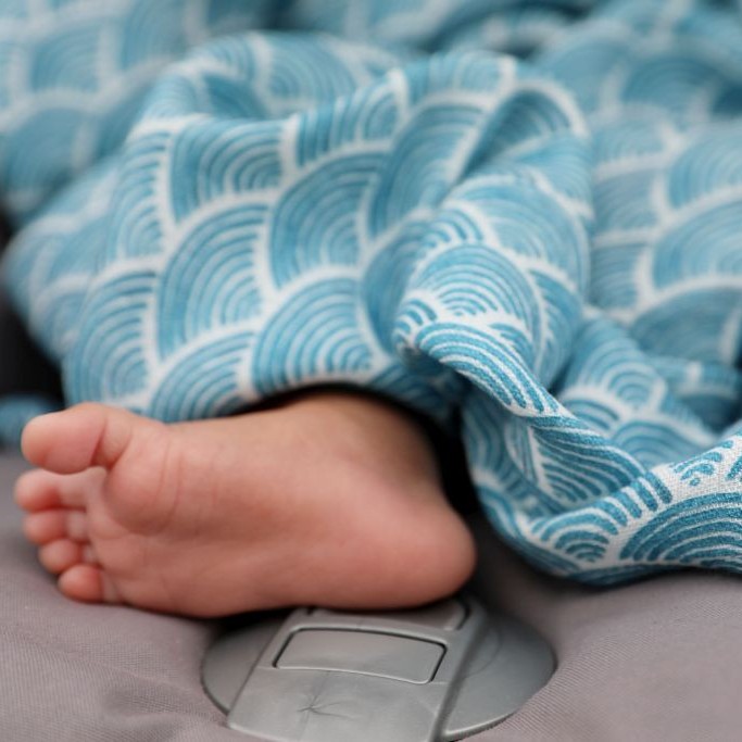 Pink no more,Otulacz bambusowy BLUE OCEAN Pink no more,Otulacz bambusowy BLUE OCEAN