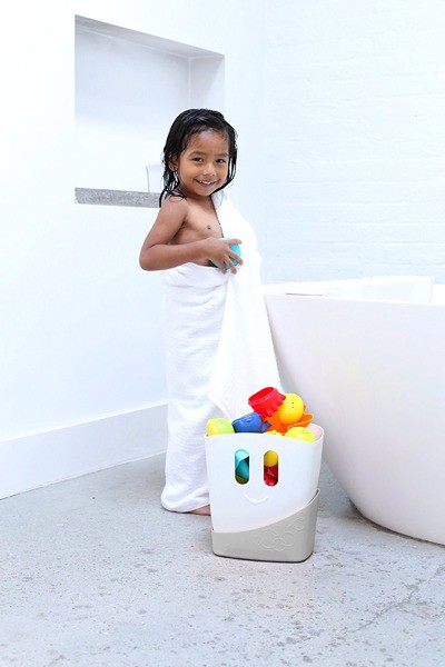 Ubbi, pojemnik 2 częściowy na zabawki kąpielowe - szary Ubbi, pojemnik 2 częściowy na zabawki kąpielowe - szary