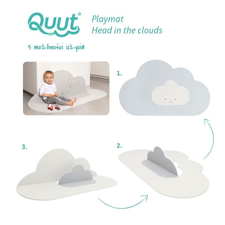 Quut, Mata piankowa podłogowa Chmurka Playmat Pearl Grey Quut, Mata piankowa podłogowa Chmurka Playmat Pearl Grey