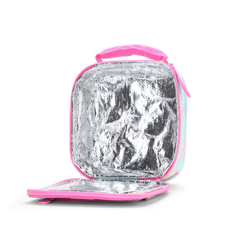 Szkolny lunchbox miętowo - różowy w ananasy Szkolny lunchbox miętowo - różowy w ananasy