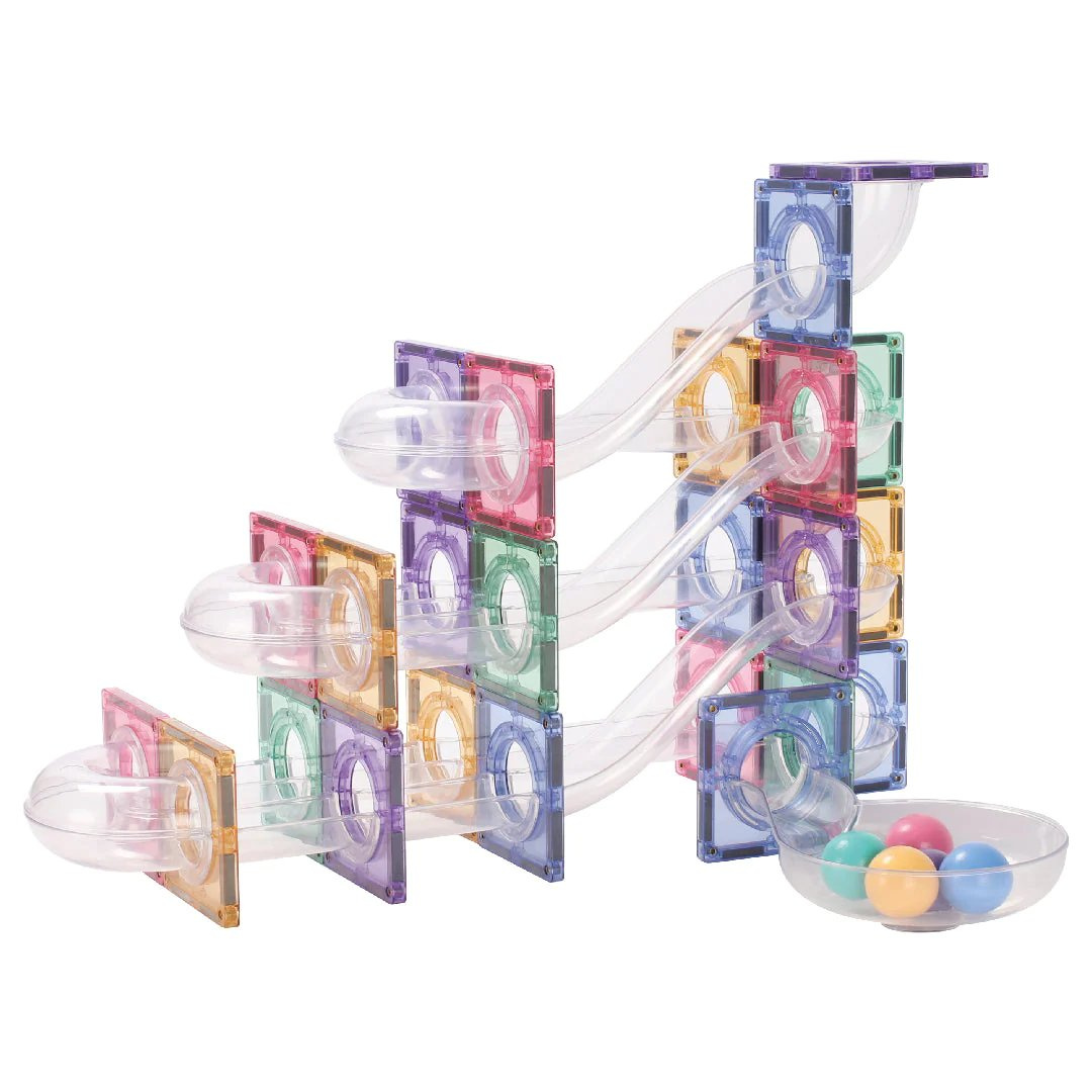 Cleverclixx, Klocki Magnetyczne Ball Run Creative Pack Pastel  70 El.