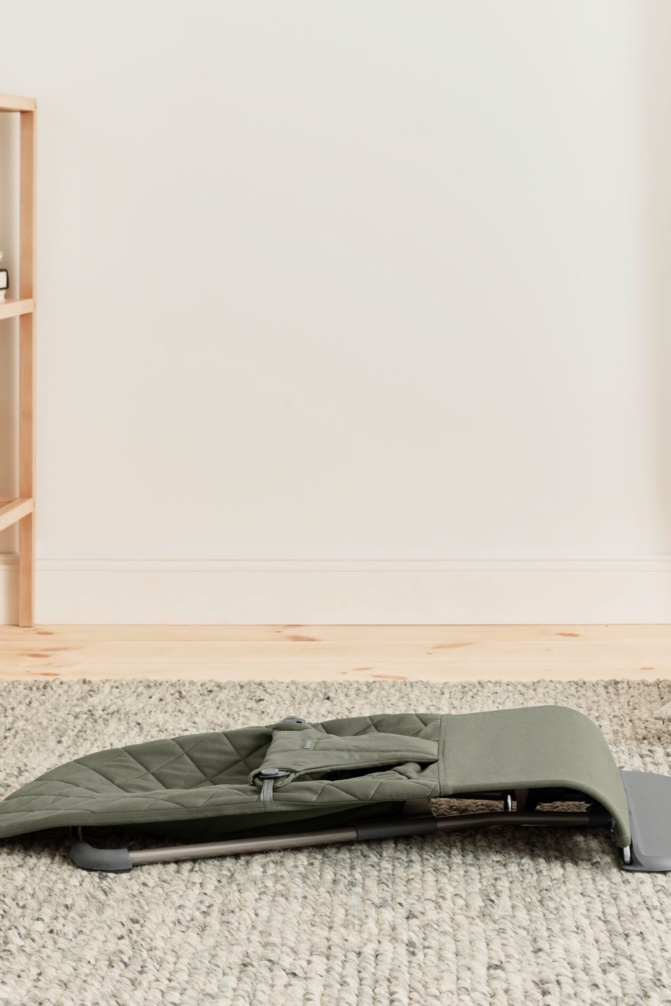 Babybjorn, Leżaczek Bliss Woven, Ciemnozielony