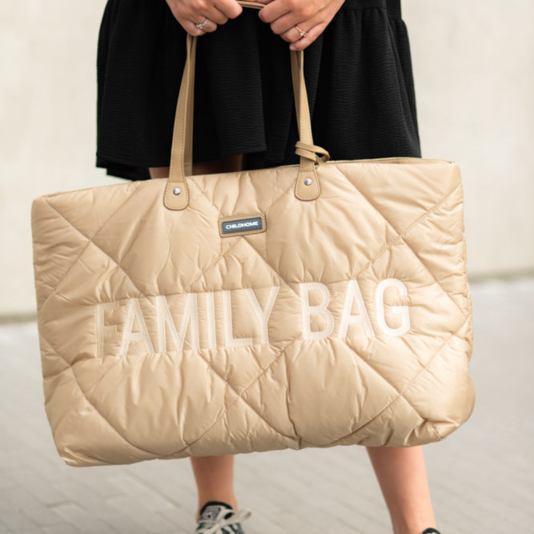 Childhome, Torba Family bag Pikowana Beżowa Childhome, Torba Family bag Pikowana Beżowa