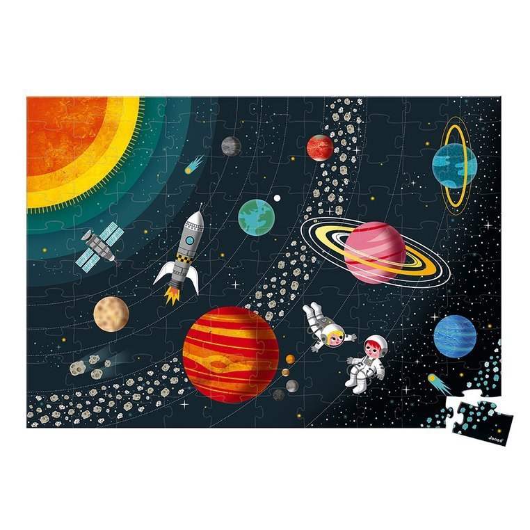 Janod, Puzzle edukacyjne Układ słoneczny 100 elementów 5+ Janod, Puzzle edukacyjne Układ słoneczny 100 elementów 5+