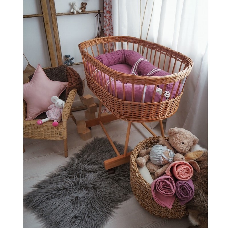 Hi Little One, Kokon gniazdko dla Noworodka z oddychającego muślinu NEWBORN NEST LAVENDER