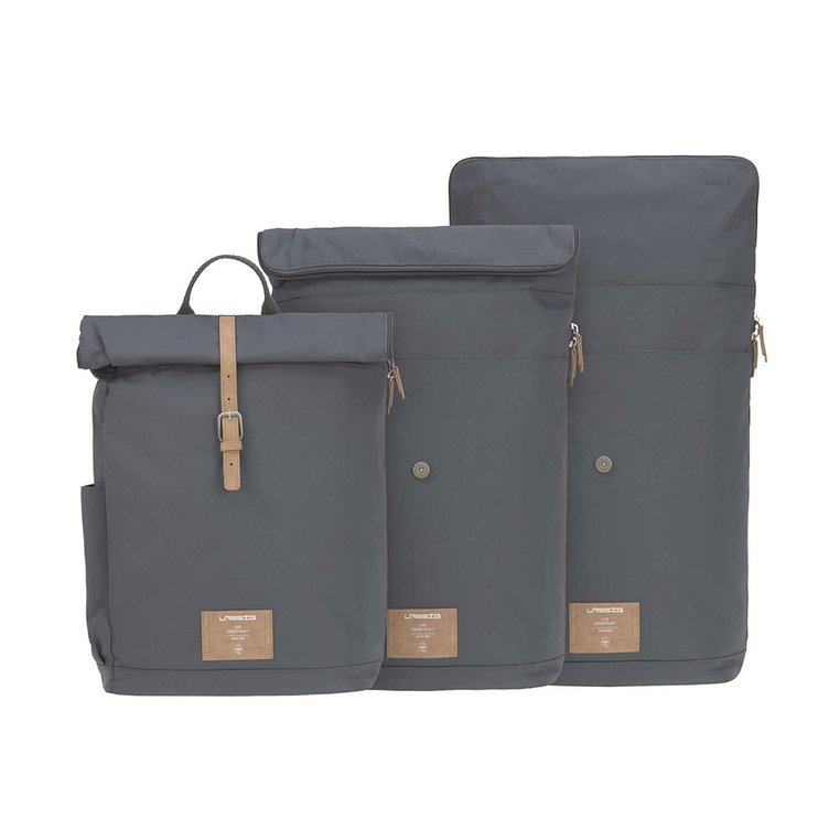 Lassig, Green Label Plecak dla mam z akcesoriami Rolltop Backpack Anthracite Lassig, Green Label Plecak dla mam z akcesoriami Rolltop Backpack Anthracite