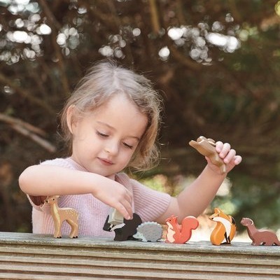 Tender Leaf Toys, Drewniane figurki do zabawy - Leśne zwierzęta