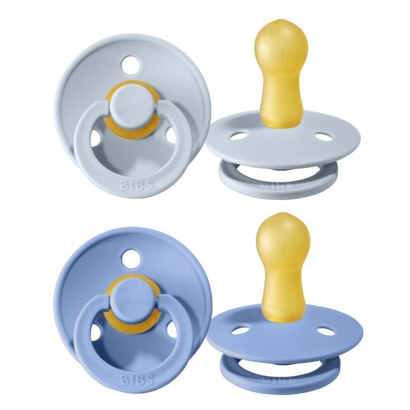 Bibs, 2-Pack S Sky Blue & Baby Blue Smoczek Uspokajający kauczuk Hevea Bibs, 2-Pack S Sky Blue & Baby Blue Smoczek Uspokajający kauczuk Hevea