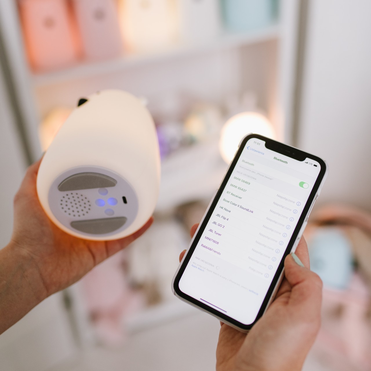 Rabbit&Friends, Animal Lamp Miś duży Biały Rabbit&Friends, Animal Lamp Miś duży Biały