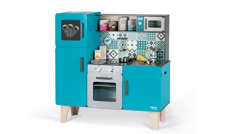 Janod, Kuchnia drewniana XL z dźwiękiem i 15 akcesoriami Lagoon