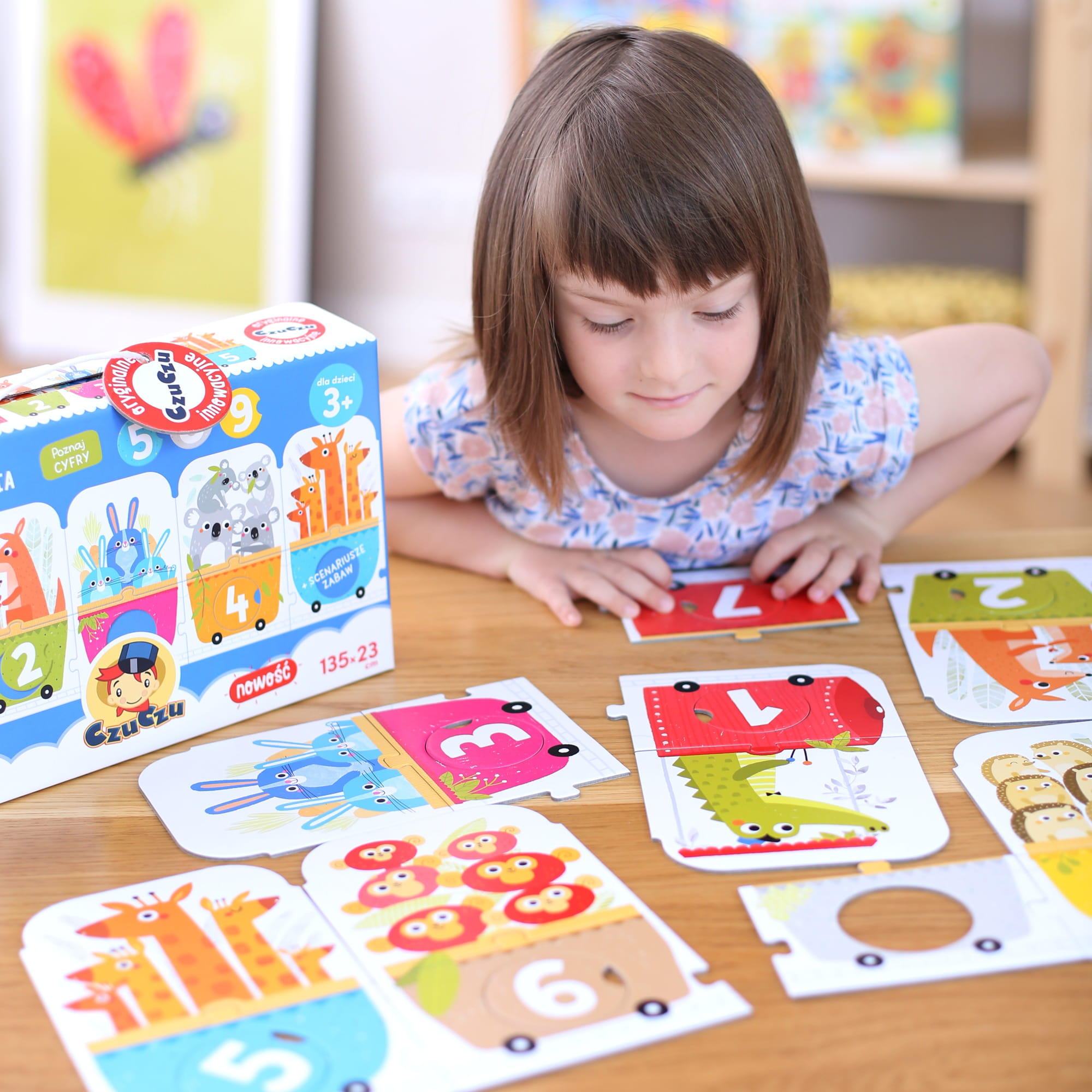 Czuczu, Puzzle z dziurką Pociąg do liczenia Czuczu, Puzzle z dziurką Pociąg do liczenia