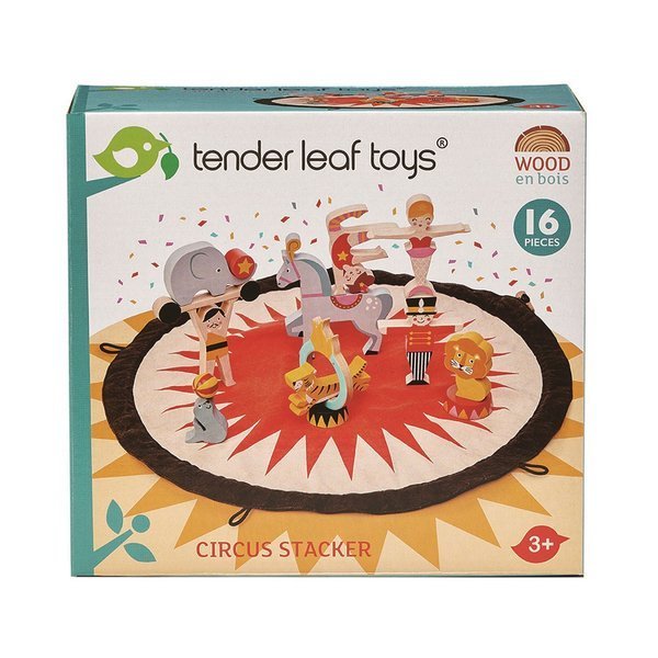 Tender Leaf Toys, Mata z drewnianymi zabawkami - Cyrk