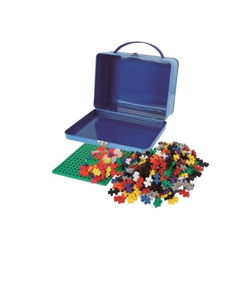 Plus-Plus, metalowa walizka Mini 600 (500Basic+100Neon+płytka+książeczka)