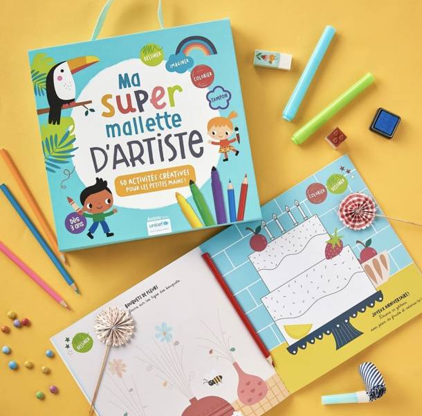 Auzou, Zestaw artystyczny z kredkami i flamastrami Uczę się rysować