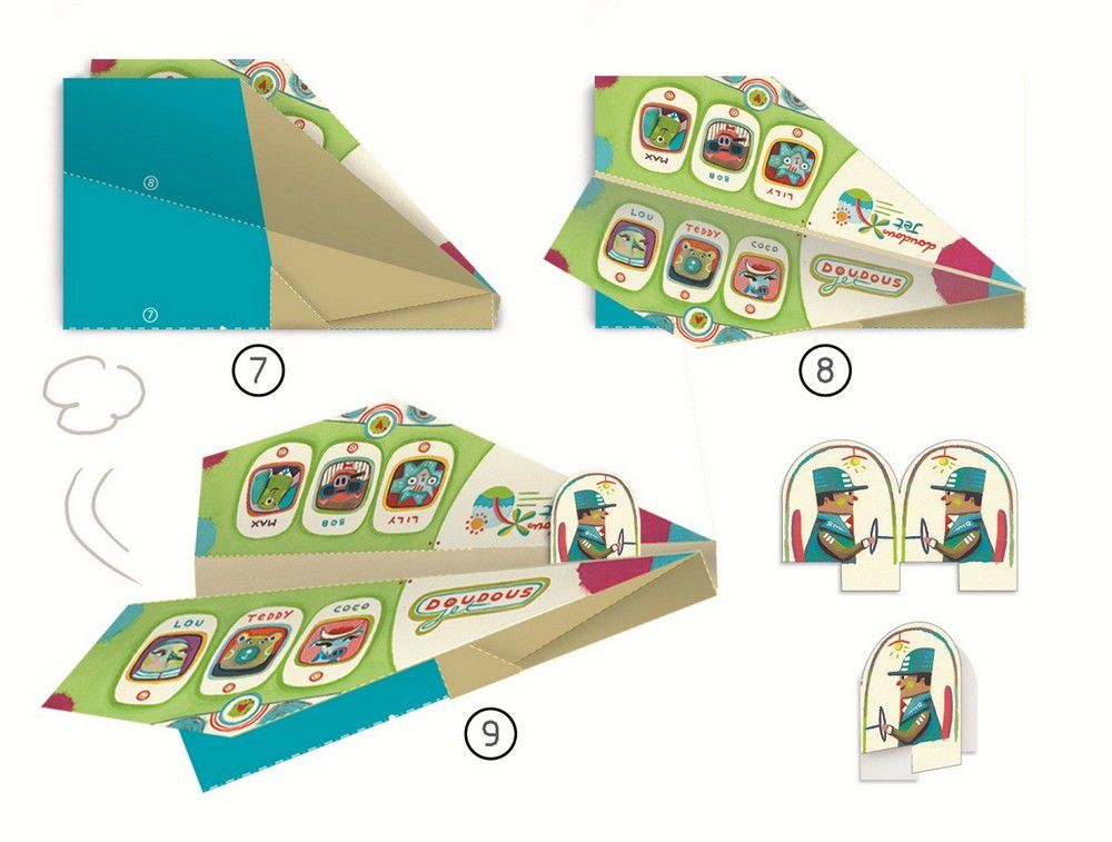 Djeco, zestaw origami samolot