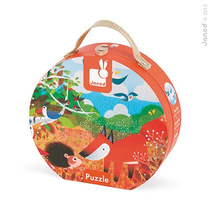 Janod, puzzle w walizce Las