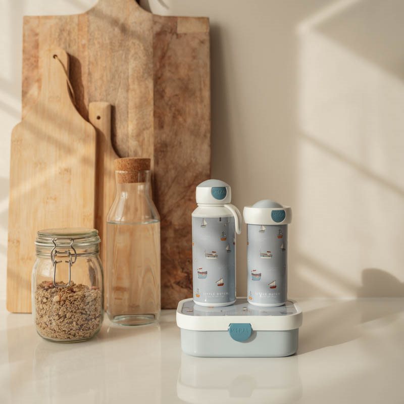 Little Dutch,  Zestaw lunch box  i bidon  Sailors Bay