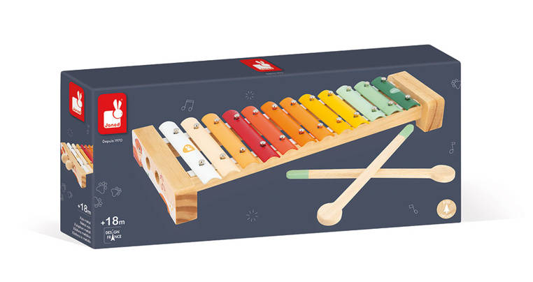 Janod, Cymbałki 12 tonów metalowe Sunshine 18m+