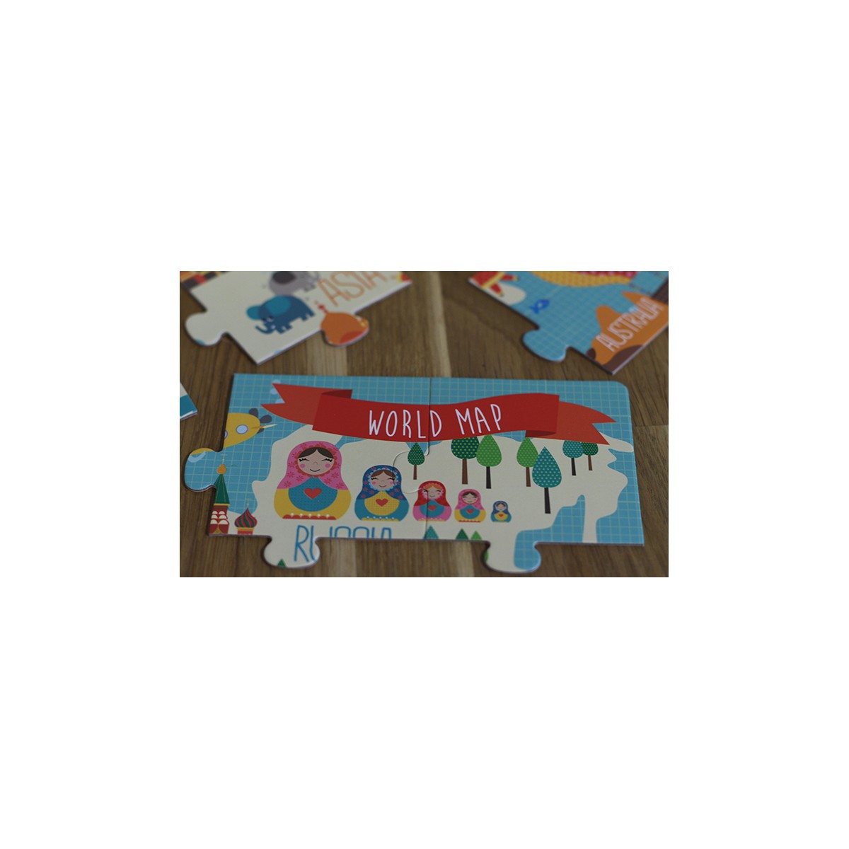 Apli Kids, Puzzle XL - Mapa świata 3+