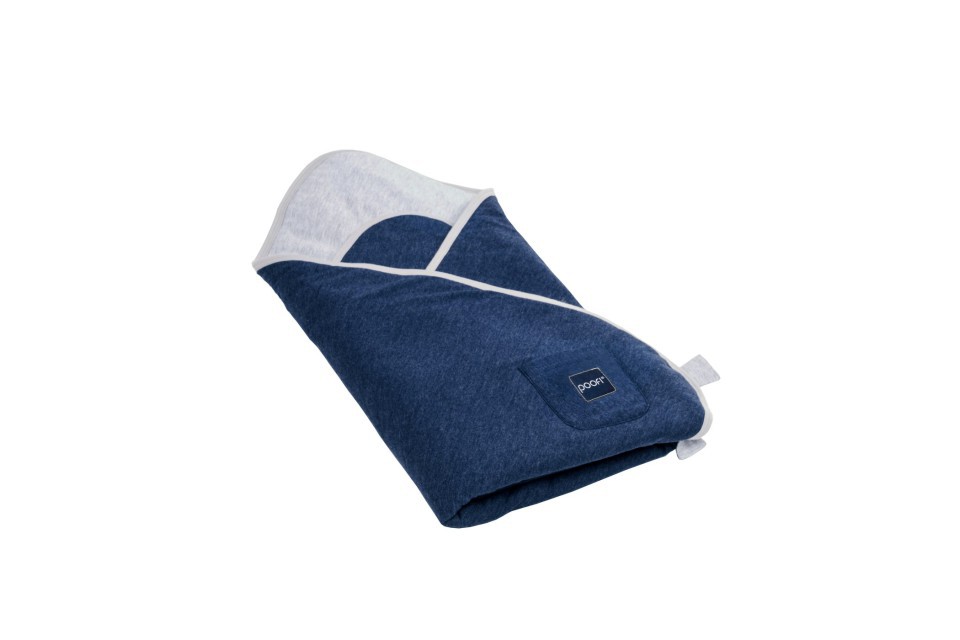 Poofi, rożek bawełniany granatowo-szary