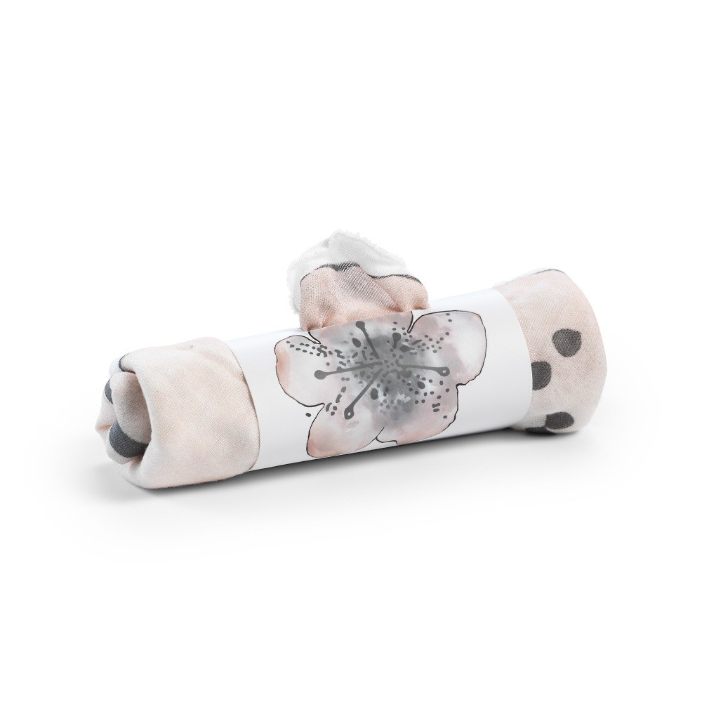 Elodie Details, Kocyk Bambusowy Embedding Bloom Pink