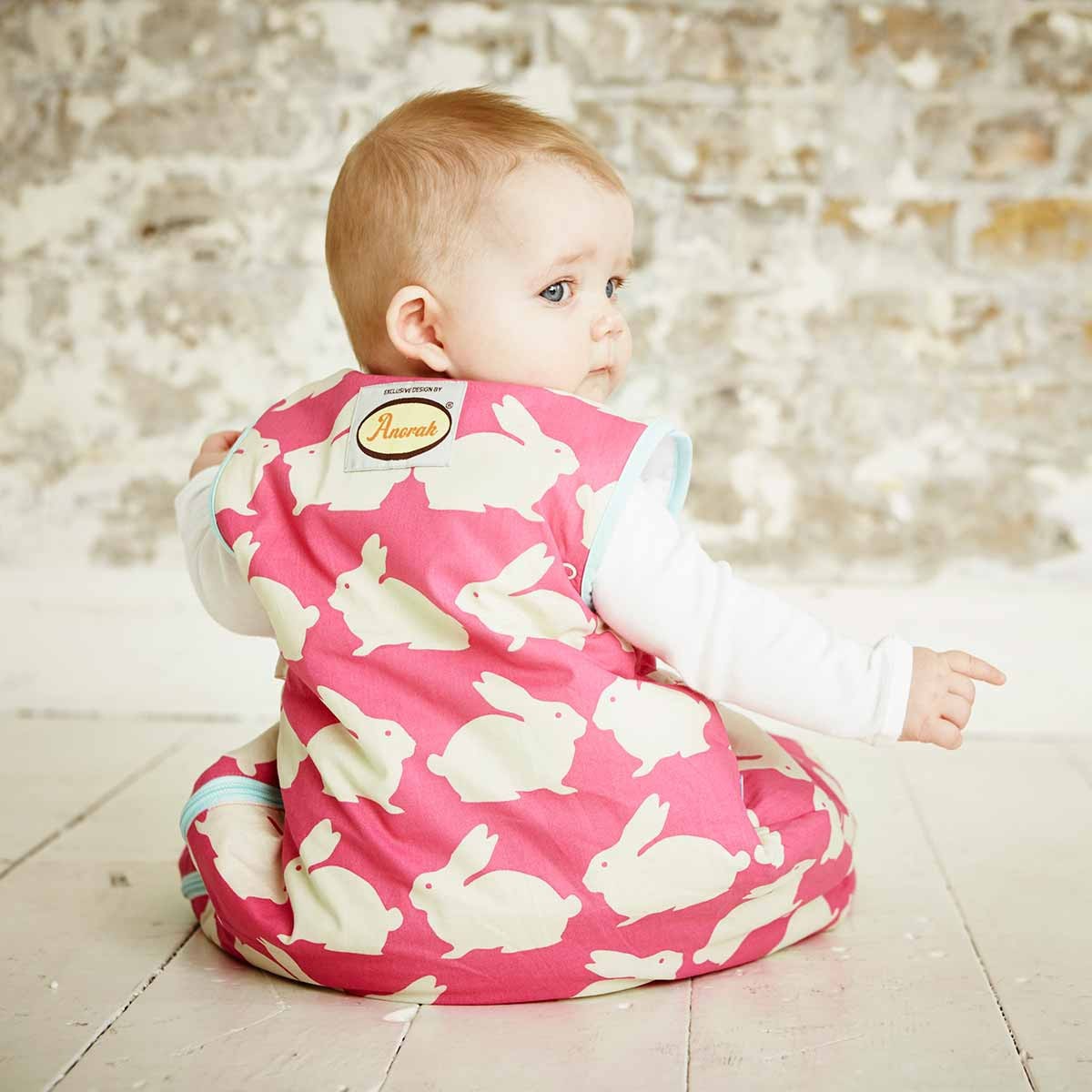 Gro Company, Śpiworek Anorak Kissing Rabbits- Grubość 1 tog, 18- 36 M