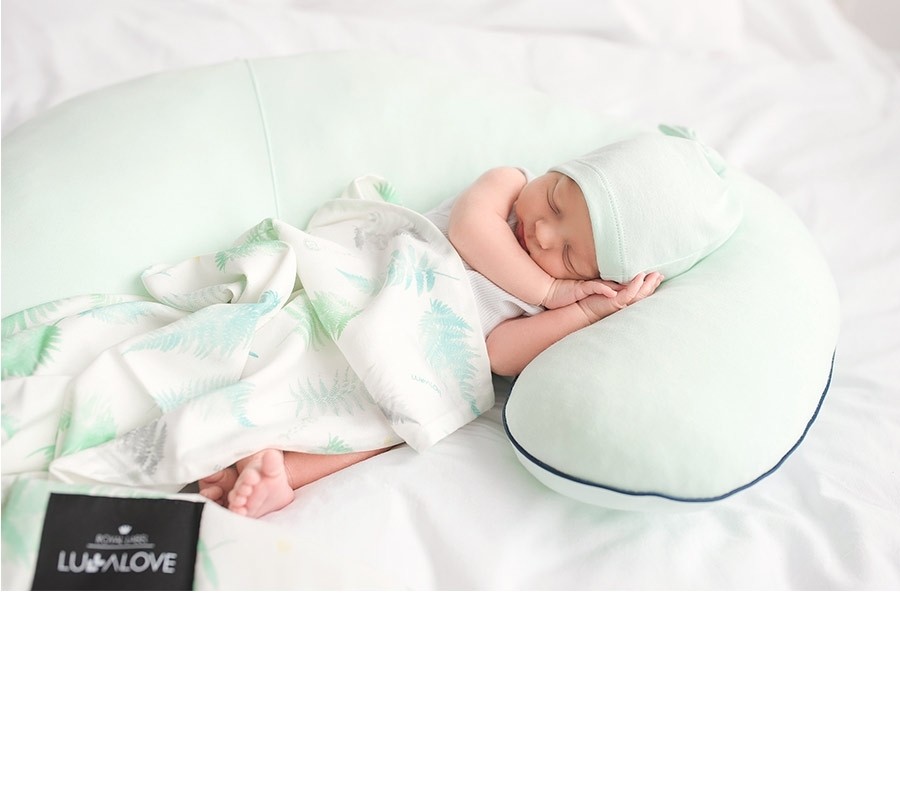 Lullalove, Poduszka do karmienia rogal - Różowy