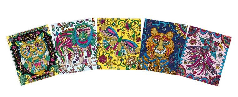 Janod, Zestaw kreatywny Brokat i blask Tropikalna dżungla