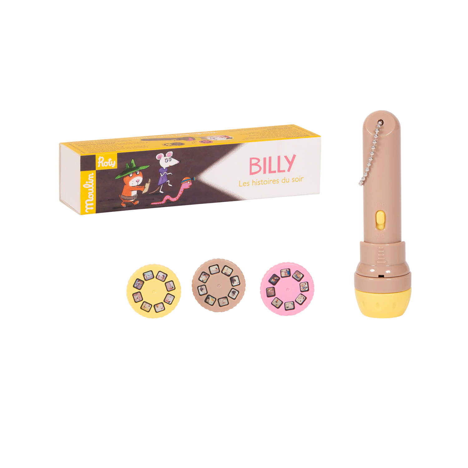 Moulin Roty, Latarka- Projektor Przygody Billy'ego Moulin Roty, Latarka- Projektor Przygody Billy'ego