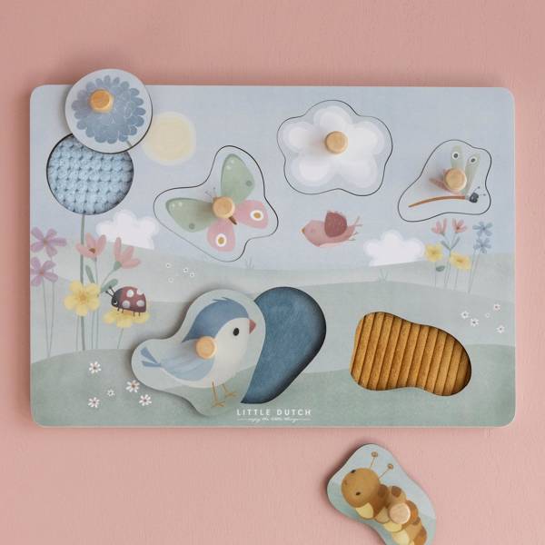 Little dutch, Puzzle sensoryczne Flowers & Butterflies Little dutch, Puzzle sensoryczne Flowers & Butterflies