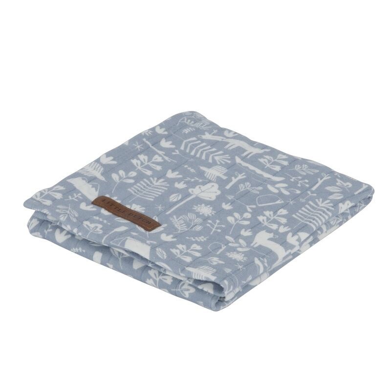 Little Dutch, Otulacz 120 x 120 cm Adventure Blue Little Dutch, Otulacz 120 x 120 cm Adventure Blue