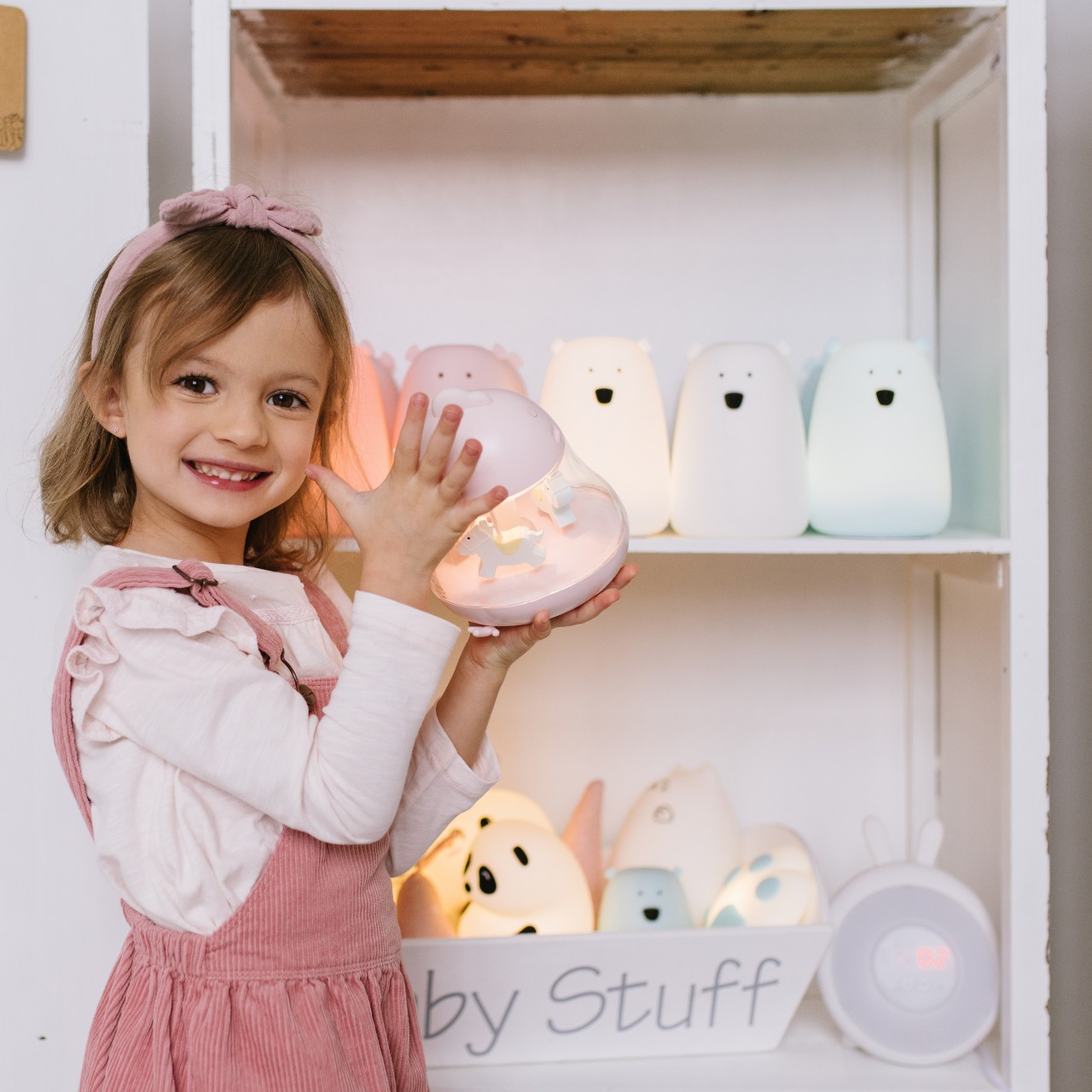 Rabbit&Friends, Lampka miś różowy z pilotem Rabbit&Friends, Lampka miś różowy z pilotem