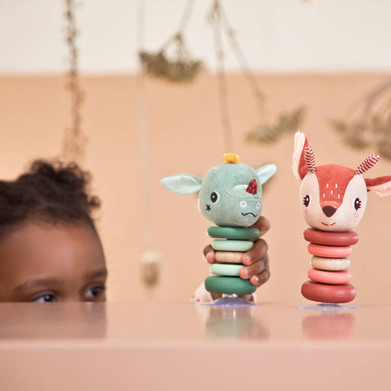 Lilliputiens, Grzechotka z przyssawką Smok Joe 6 m+ Lilliputiens, Grzechotka z przyssawką Smok Joe 6 m+