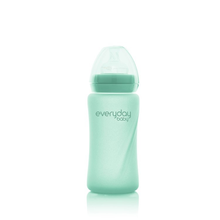 Everyday Baby, Szklana butelka ze smoczkiem M, 240 ml -