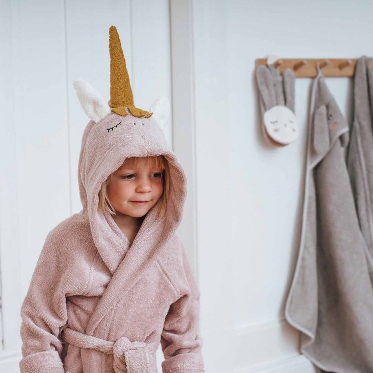 Kikadu, Szlafrok dziecięcy Jednorożec - różowy