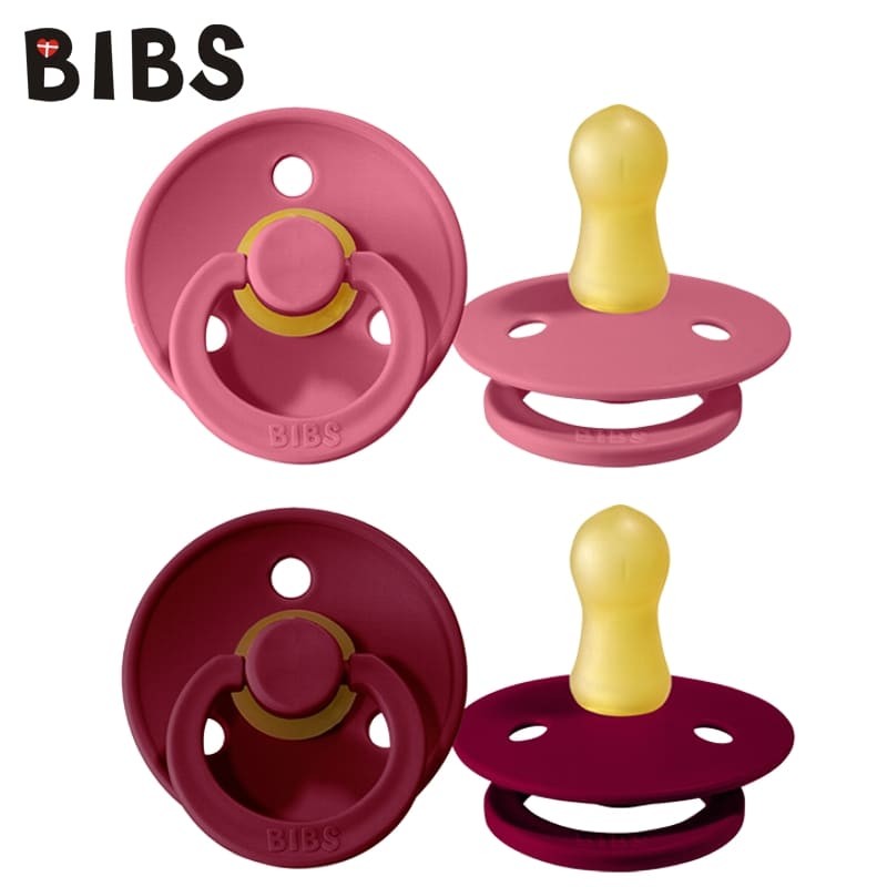 Bibs, 2-Pack Coral & Ruby S Smoczek Uspokajający kauczuk Hevea Bibs, 2-Pack Coral & Ruby S Smoczek Uspokajający kauczuk Hevea