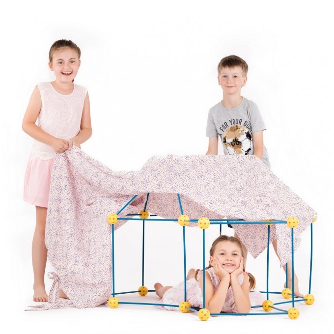 Zwariowany namiot żółto - niebieski