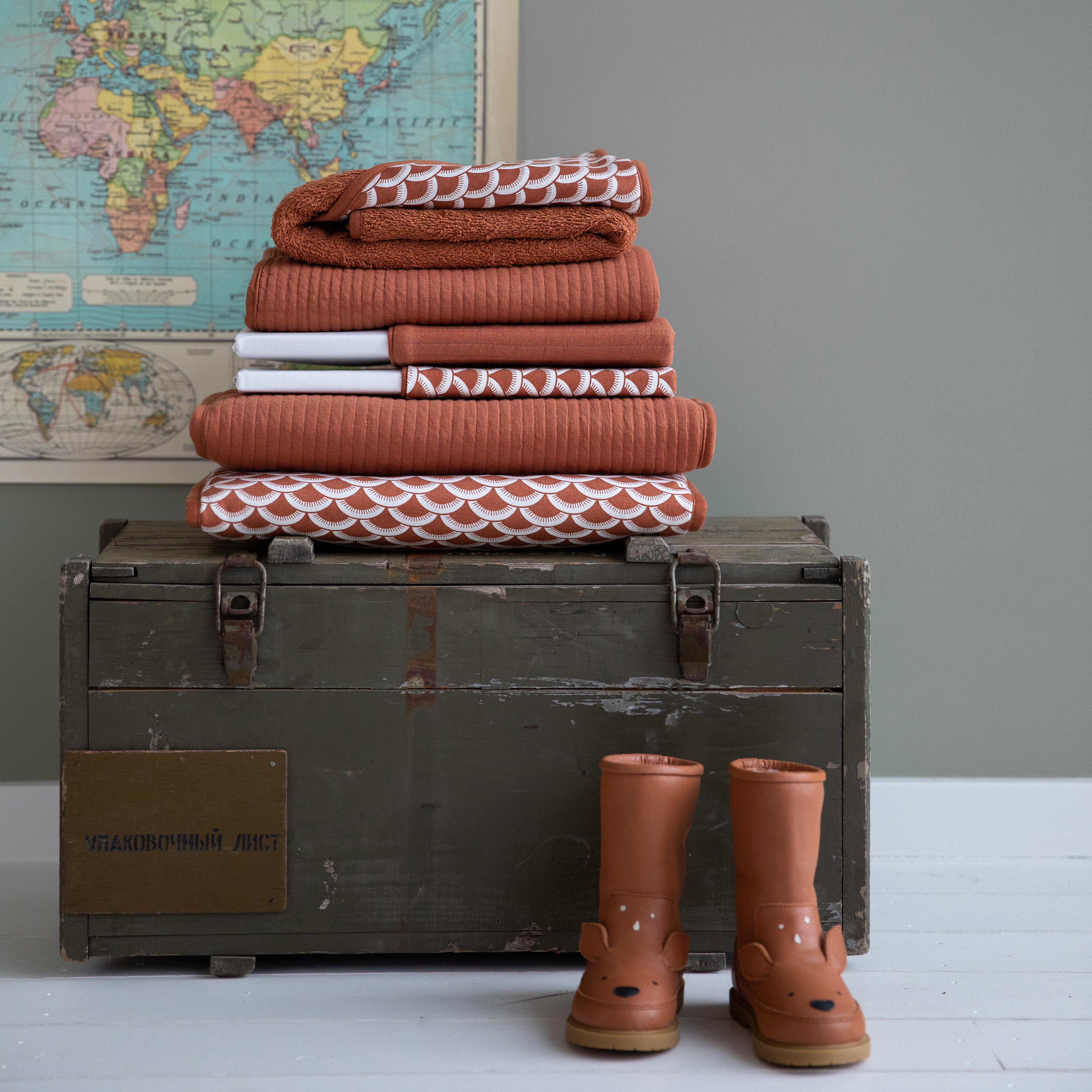 Little Dutch Śpiworek z odpinanymi rękawkami 90cm Sunrise Rust